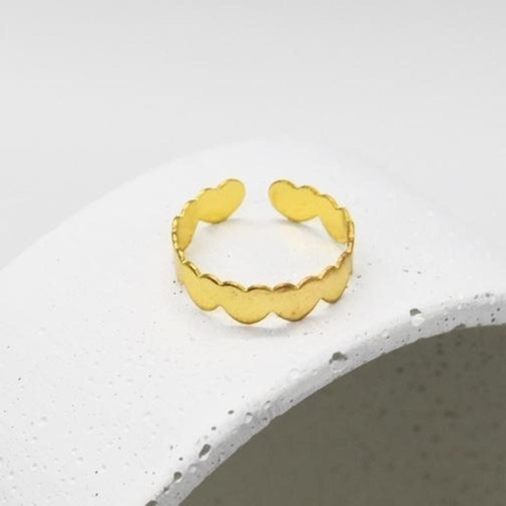 Simple Gold Heart Ring - Picture 3 of 4